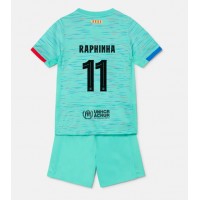 Billiga Barcelona Raphinha Belloli #11 Barnkläder Tredje fotbollskläder till baby 2023-24 Kortärmad (+ Korta byxor)